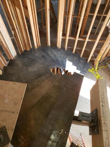 Spiral Mono-Stringer Staircase